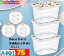 DECO TREND SAKLAMA KABI 3X2.2 L DECO TREND SAKLAMA KABI 3X2.2 L